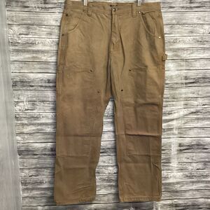 Craftsman Pants Mens 38X34 Brown Double Knee Duck Canvas Workwear Outdoor